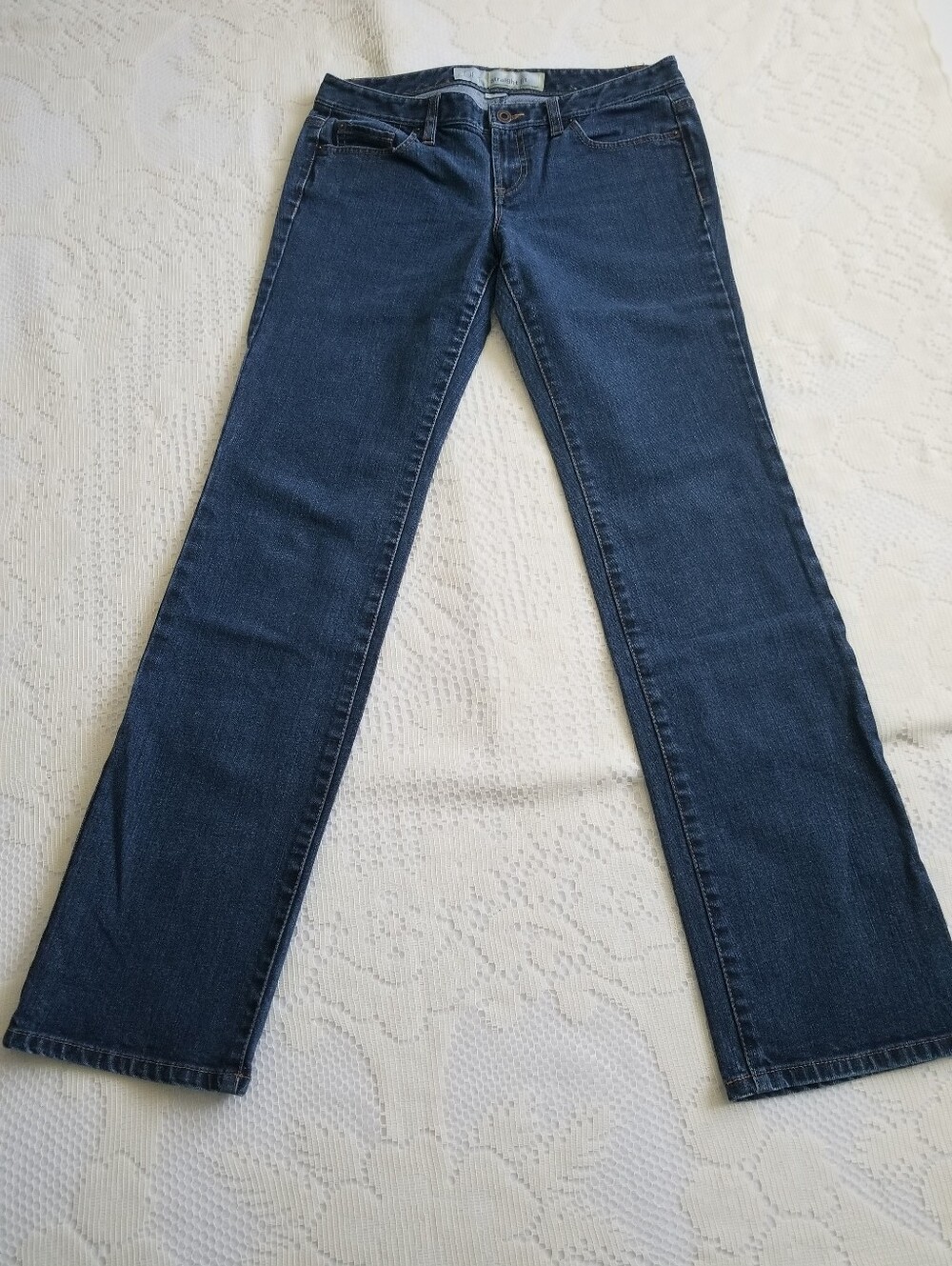 Loft Mid Rise Straight Fit Dark Wash Jeans Size 4